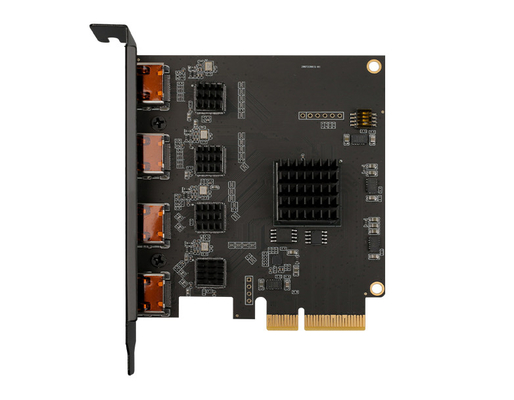 Resolutie 4-kanaals PCIe-videocart voor gelijktijdige weergave en schakeling