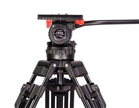 Professionele videoproductie koolstofvezel statief 75 mm schoteldiameter met enkel handvat