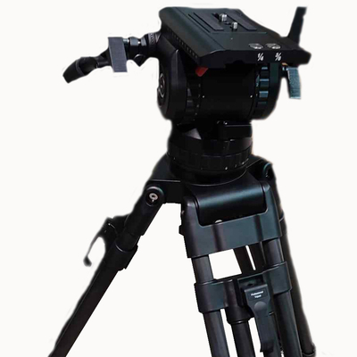 Teleprompter met dubbele handgreep van koolstofvezelcamera, statief voor professionele videoopnames
