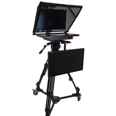 24 inch Dual Screen TV Broadcast Studio Equipment met draadloze afstandsbediening en ingebouwde prompt