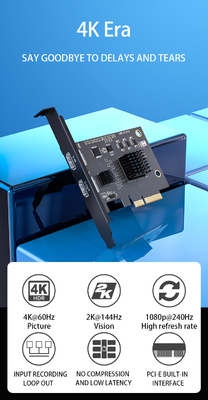 Professionele SMD-montage 4K-audio-video-opnamekaart voor live-opname en OBS