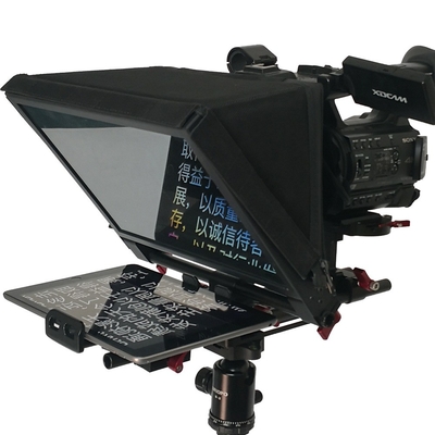 Live Sport Draagbare Interview Speech Tablet Teleprompter TS310 7-13 Inch 1 Set Camera 2-20 Feet Flight Case