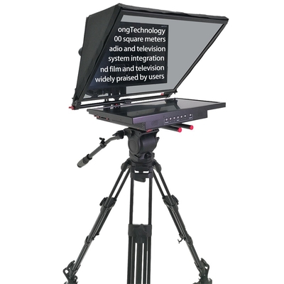 24 inch Monitor Studio Embedded Computer Broadcast Grade Teleprompter met Caster Tripod
