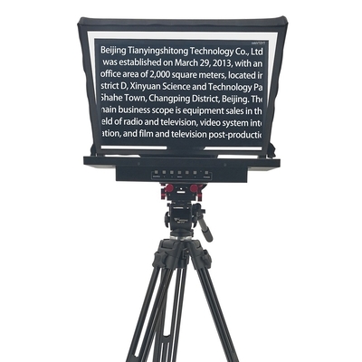 Live Broadcast 24 inch Embedded Studio Teleprompter met Beam Splitter Glass en One