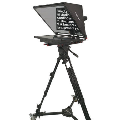 Live Broadcast 24 inch Embedded Studio Teleprompter met Beam Splitter Glass en One