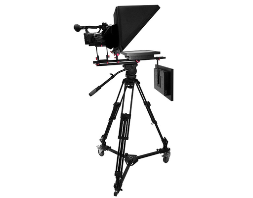 24 inch Dual Screen TV Broadcast Studio Equipment met prompter caster en draadloze afstandsbediening