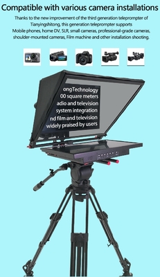 Word en Picture Compatible 24 inch Single Screen Teleprompter voor studio presentatie