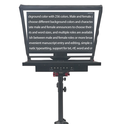 Teleprompter met statief en afstandsbediening 24 inch Single Screen Inbuilt Prompter