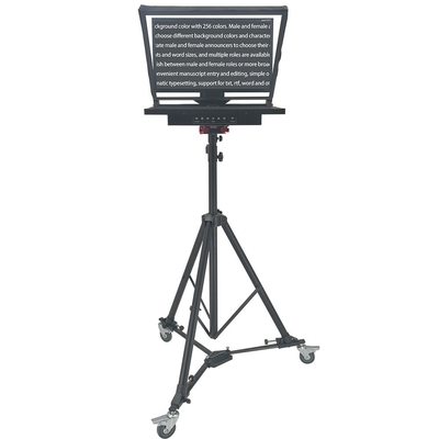 Teleprompter met statief en afstandsbediening 24 inch Single Screen Inbuilt Prompter