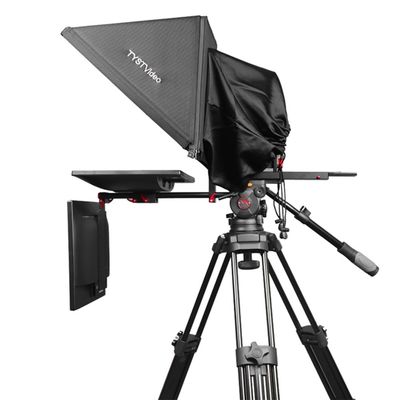 TS-T110/24D 24 inch Dual Screen Live Broadcasting Self-Check Screen Caster PTZ Tripod Wireless Remoter Teleprompter