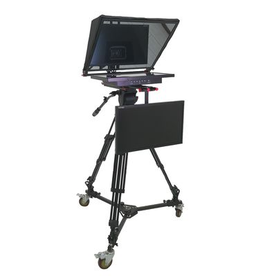 Self-Check Dual Screen 24 "Autocue Teleprompter voor Broadcasting Studio OEM/ODM ondersteund