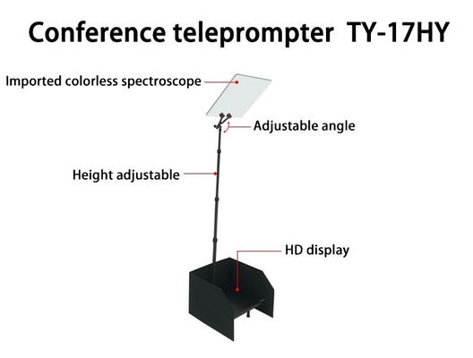 TYSTV-video onafhankelijke gastheer spraakteleprompter voor 97% lichttransmissie