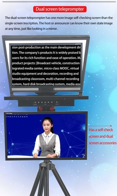 21 inch Screen Control Draagbare Teleprompter voor Live Streaming Private Mould Video Device
