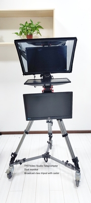Dual Screen Teleprompter voor Broadcast Recording Room 21 inch Groot scherm