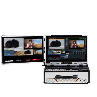 Professionele Live Broadcasting All-in-one machine met dubbel scherm en 4K-uitgang