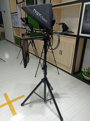 TS2000 Dual Screen Civil Teleprompter met 20 inch Black Metal en Nylon Fabric Design