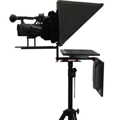 Engels Aluminium Draagbare Flight Case Teleprompter voor Tablets 20 inch Monitor
