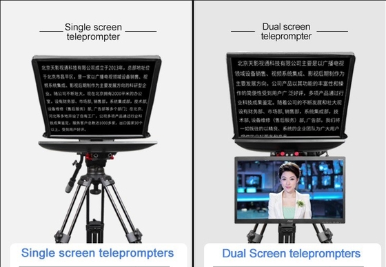 22 inch Speech Broadcasting Studio Teleprompter met Caster Tripod door TYSTVideo