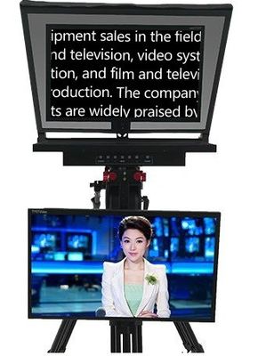 Studio Broadcast Teleprompter met zelftestmonitor Helderheid van de monitor 300 nit