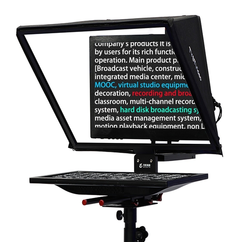 Teleprompter voor 20 inch Video Streaming Live Broadcast voor 10-30 voet operatieve afstand