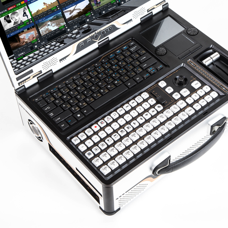 Draagbare Tystvideovideo Live Broadcasting All-in-One Machine met 17,3 inch monitor