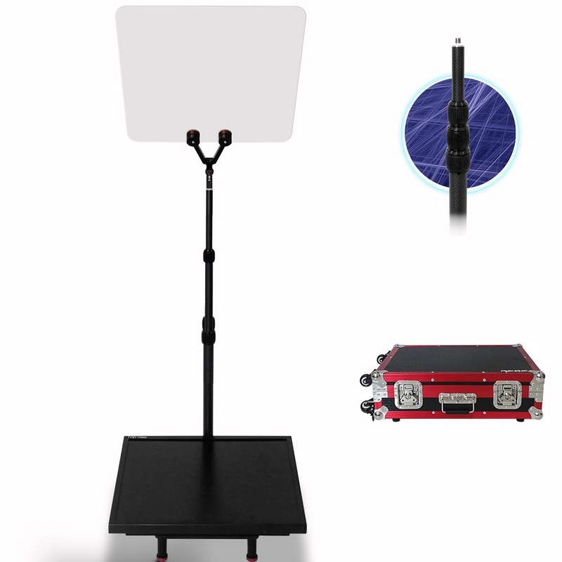 17 inch Teleprompter voor TV-videoconferenties en live-evenementen 97% lichtdoorstraling