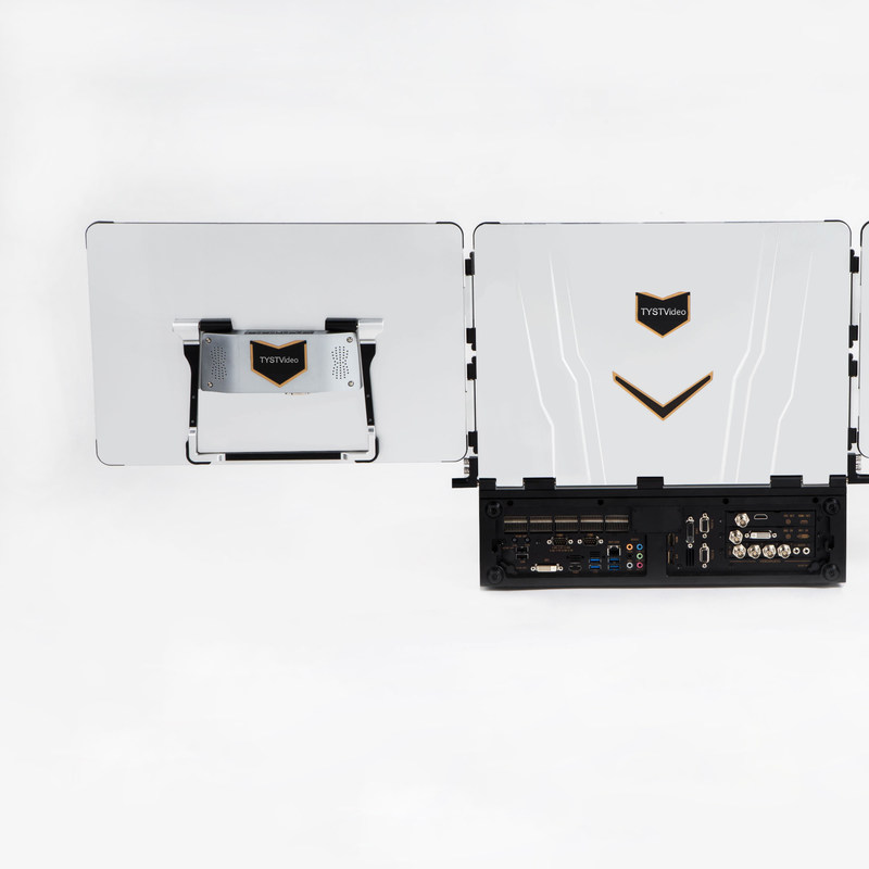 Internetsignaalbron 17,3 inch Drie-scherm live streaming apparatuur voor draagbare outdoor sport spel